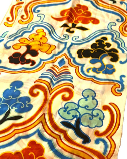 Liz Claiborne Beautiful Deco abstract colorful SILK Scarf