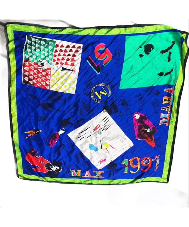 MAX Mara Vintage 1991 scarf Rare Awesome MAXMARA