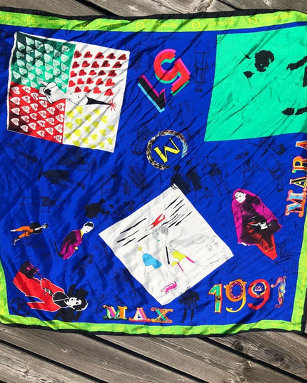 MAX Mara Vintage 1991 scarf Rare Awesome MAXMARA