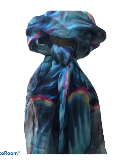 Emanuel Ungaro Silk scarf wrap shawl psychedelic