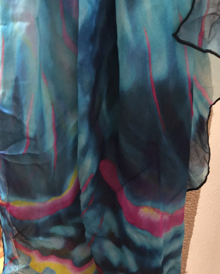 Emanuel Ungaro Silk scarf wrap shawl psychedelic
