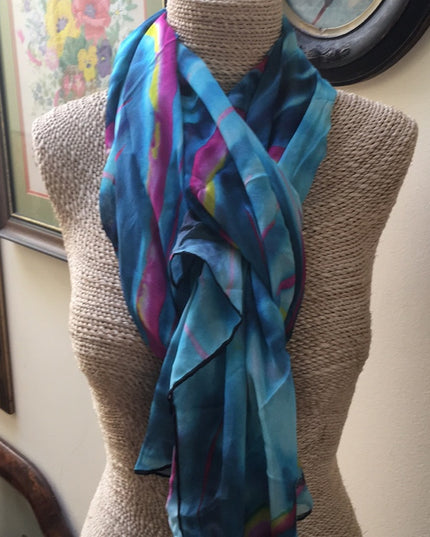 Emanuel Ungaro Silk scarf wrap shawl psychedelic