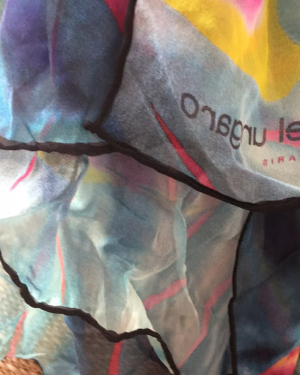 Emanuel Ungaro Silk scarf wrap shawl psychedelic