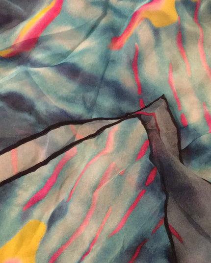 Emanuel Ungaro Silk scarf wrap shawl psychedelic