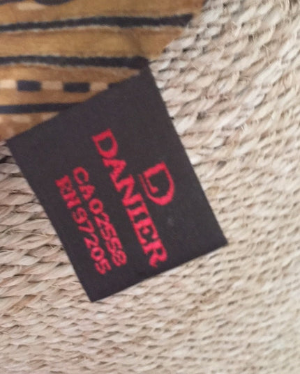 Danier Silk Brown gold Paisley Scarf sequin