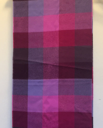 - Danier France “Wool feel” Pink purple scarf fringe