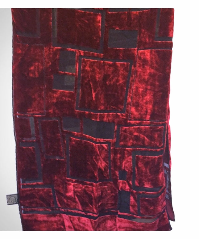 - Danier Silky Red velvety lined Scarf