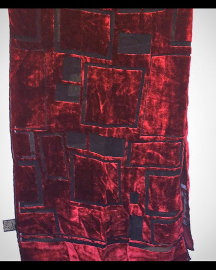 - Danier Silky Red velvety lined Scarf