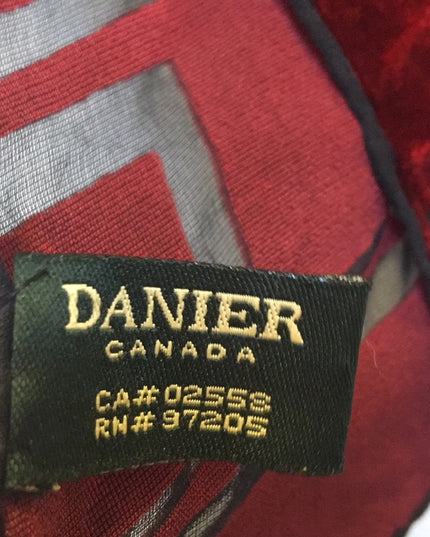 - Danier Silky Red velvety lined Scarf