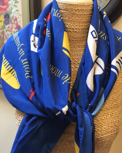 Elle Quebec Silk Scarf 34x34” Rare! Limited