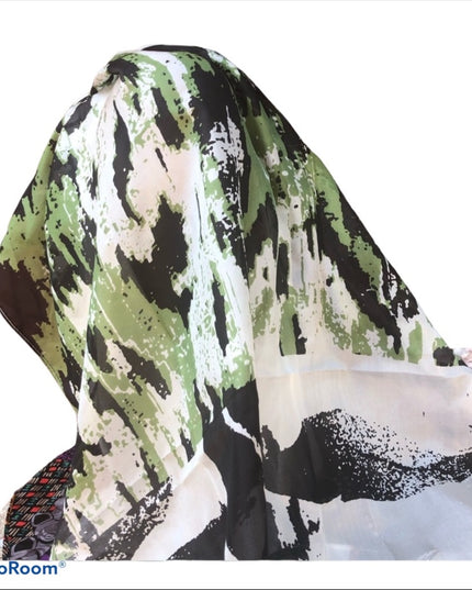 NWOT Esprit Silky Scarf Various patterns Cute green black abstract
