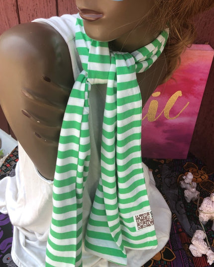 NWT VTG Echo Green white stripe  scarf nautical