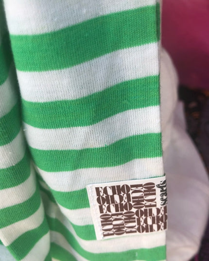 NWT VTG Echo Green white stripe  scarf nautical