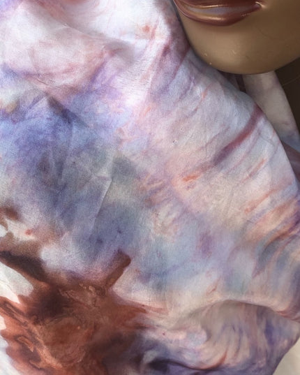 VintGe Silk Hippie Boho Tie dye Scarf 32x32 VTG