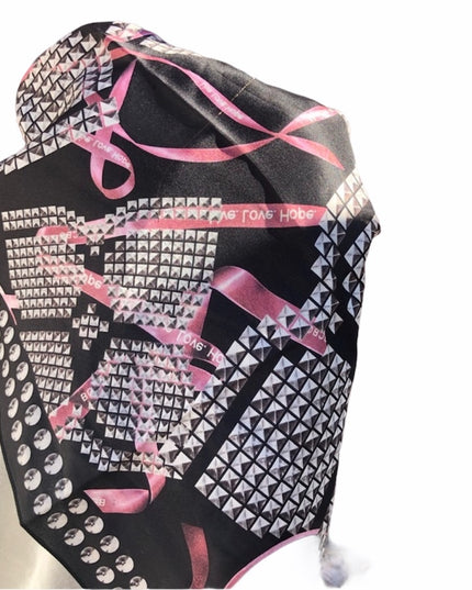 BCBG Maxazaria Pink Ribbon silk scarf fancy retired