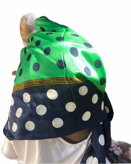- Echo Club7 Nautical Knot polka dot  blue scarf