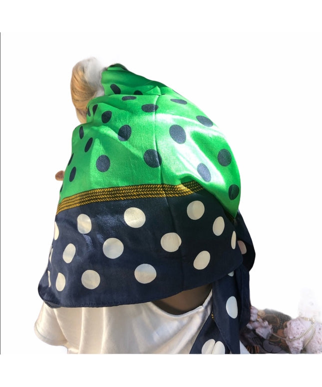 - Echo Club7 Nautical Knot polka dot  blue scarf