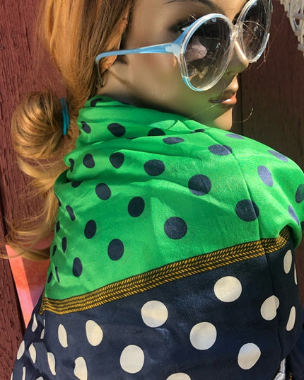 - Echo Club7 Nautical Knot polka dot  blue scarf