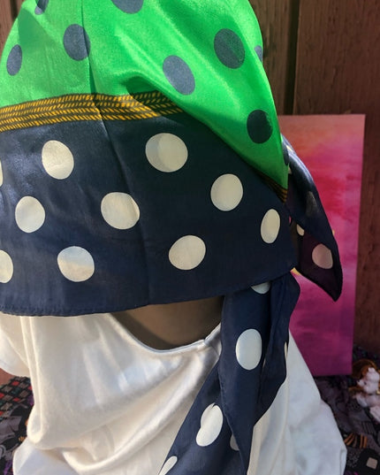 - Echo Club7 Nautical Knot polka dot  blue scarf