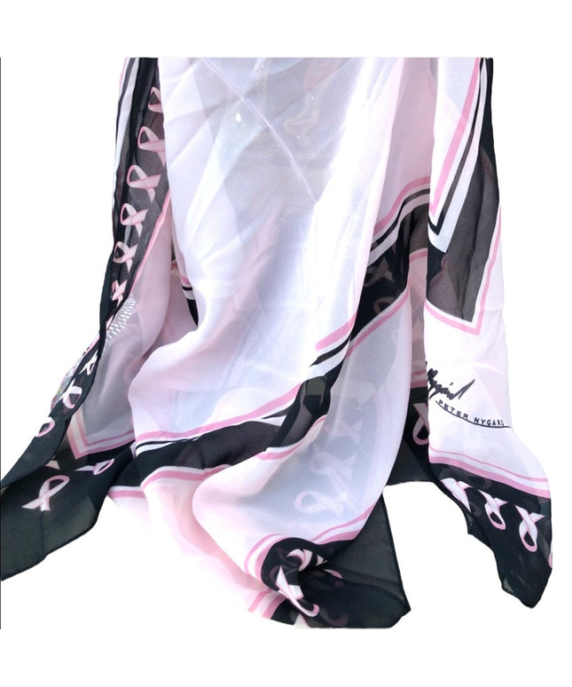 - Peter Nygard Sheer Pink ribbon campaign scarf