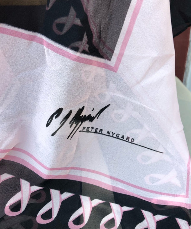 - Peter Nygard Sheer Pink ribbon campaign scarf