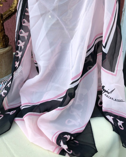 - Peter Nygard Sheer Pink ribbon campaign scarf