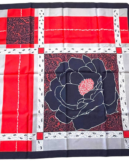 Vintage Norma Dori Red white blue flower scarf