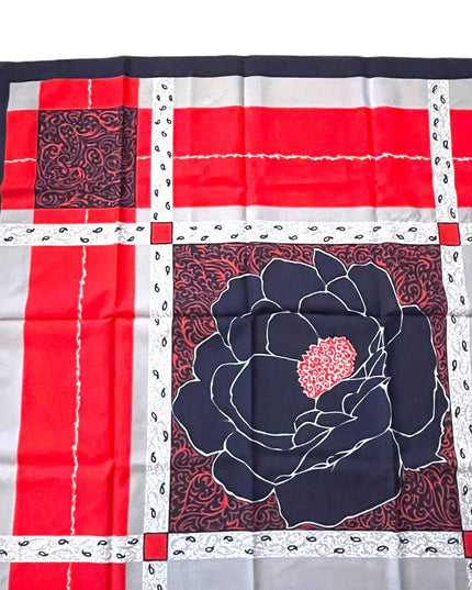 Vintage Norma Dori Red white blue flower scarf