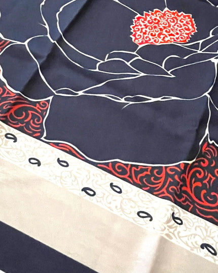 Vintage Norma Dori Red white blue flower scarf