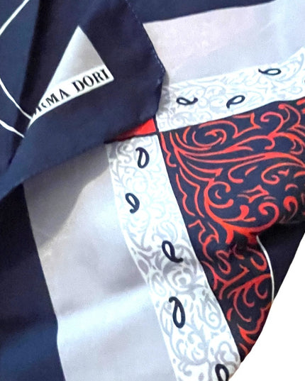 Vintage Norma Dori Red white blue flower scarf