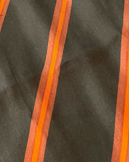Vintage 1960s Mirsa scarf with stripe Celtic symbols Activations black & orange