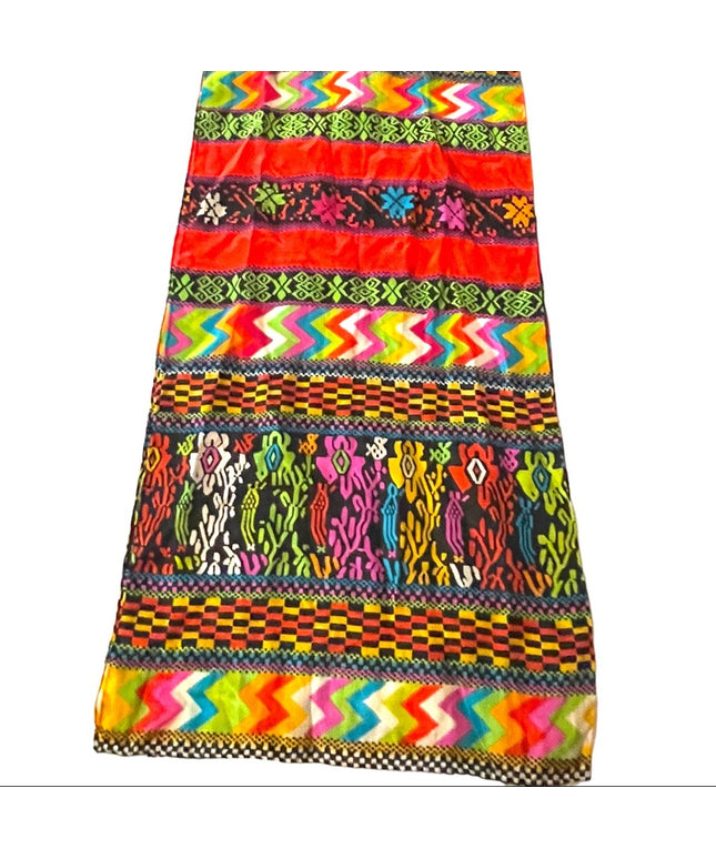 Vintage 1980s Colorful Southwestern Liz Claiborne Silk scarf
