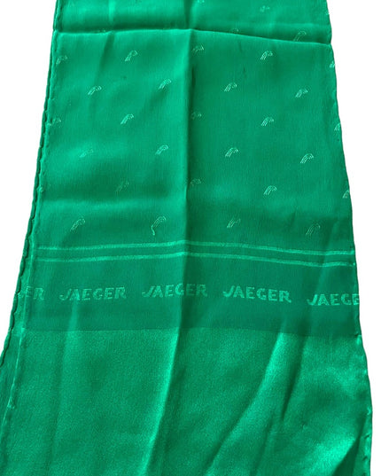 Lovely Solid Green Silk Jaeger scarf