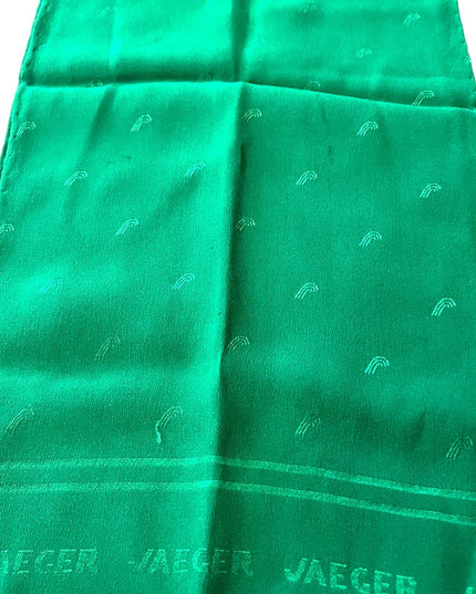 Lovely Solid Green Silk Jaeger scarf