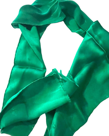 Lovely Solid Green Silk Jaeger scarf