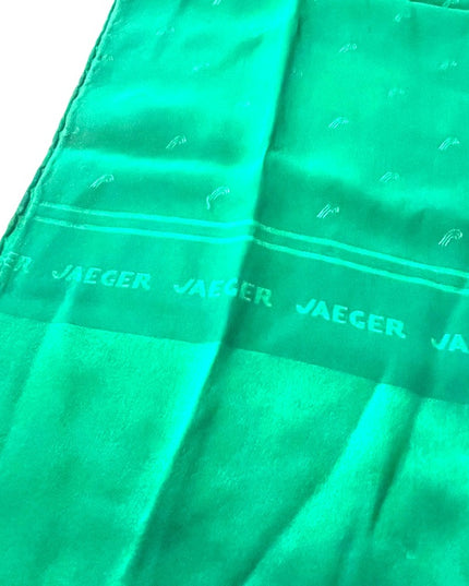 Lovely Solid Green Silk Jaeger scarf