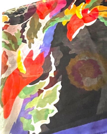 Vintage 1980s Cacharel Lou Lou Paris France  Scarf silk chiffon sheer