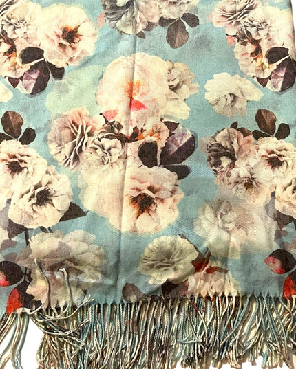 Love & Lore NWOT blue flower floral chic Wrap scarf Cover up