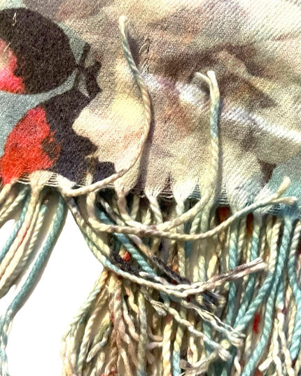 Love & Lore NWOT blue flower floral chic Wrap scarf Cover up