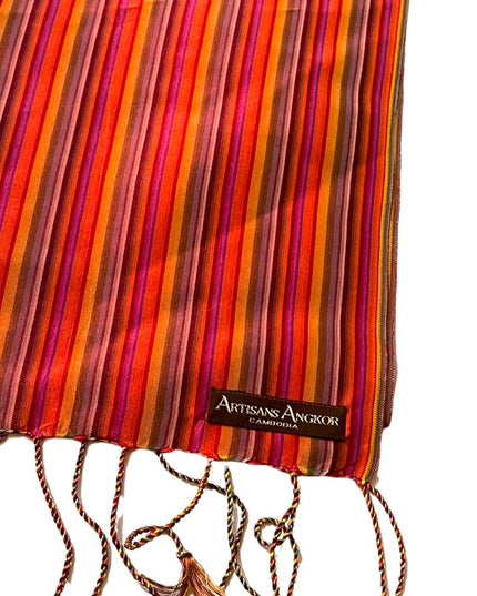 Artisans Angkor Pink stipe lovely wrap scarf