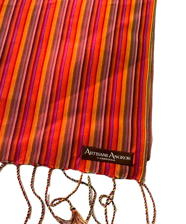 Artisans Angkor Pink stipe lovely wrap scarf