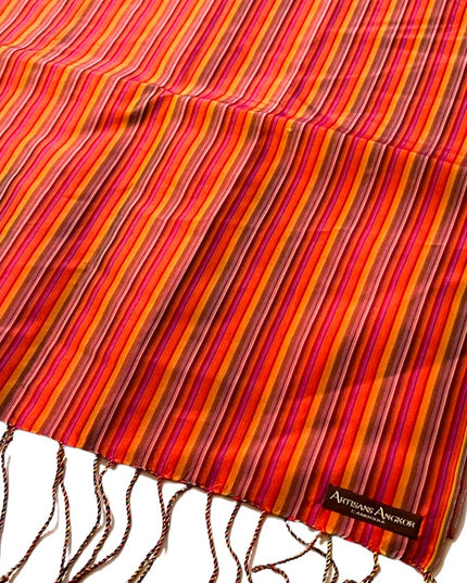 Artisans Angkor Pink stipe lovely wrap scarf