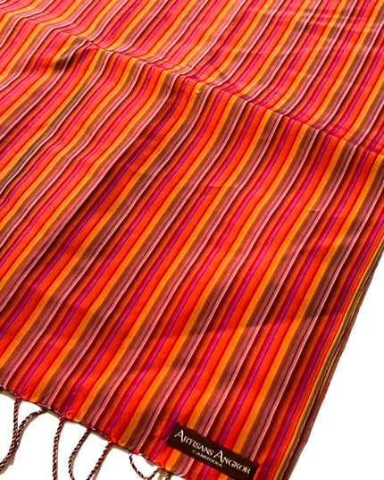 Artisans Angkor Pink stipe lovely wrap scarf