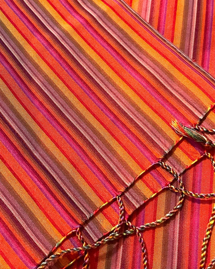 Artisans Angkor Pink stipe lovely wrap scarf