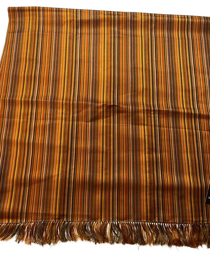 NWT Jim Thompson SILK stripe brown earth tones striped scarf wrap