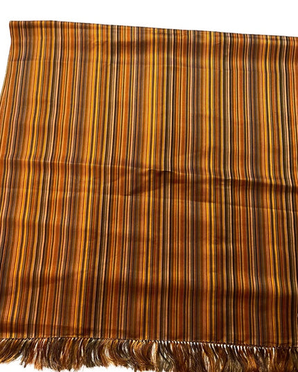 NWT Jim Thompson SILK stripe brown earth tones striped scarf wrap