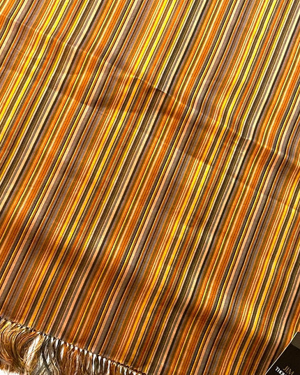 NWT Jim Thompson SILK stripe brown earth tones striped scarf wrap