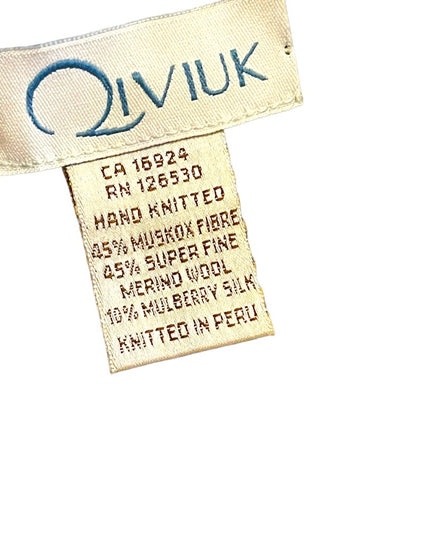 Qiviuk Merino wool Handknit Luxury Peru Lamb scarf Was 299$ USD Winter