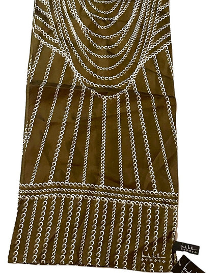 Nicole Miller NWT art deco design SILK scarf
