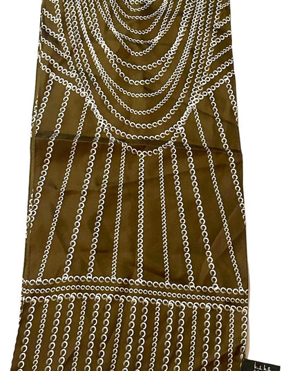 Nicole Miller NWT art deco design SILK scarf